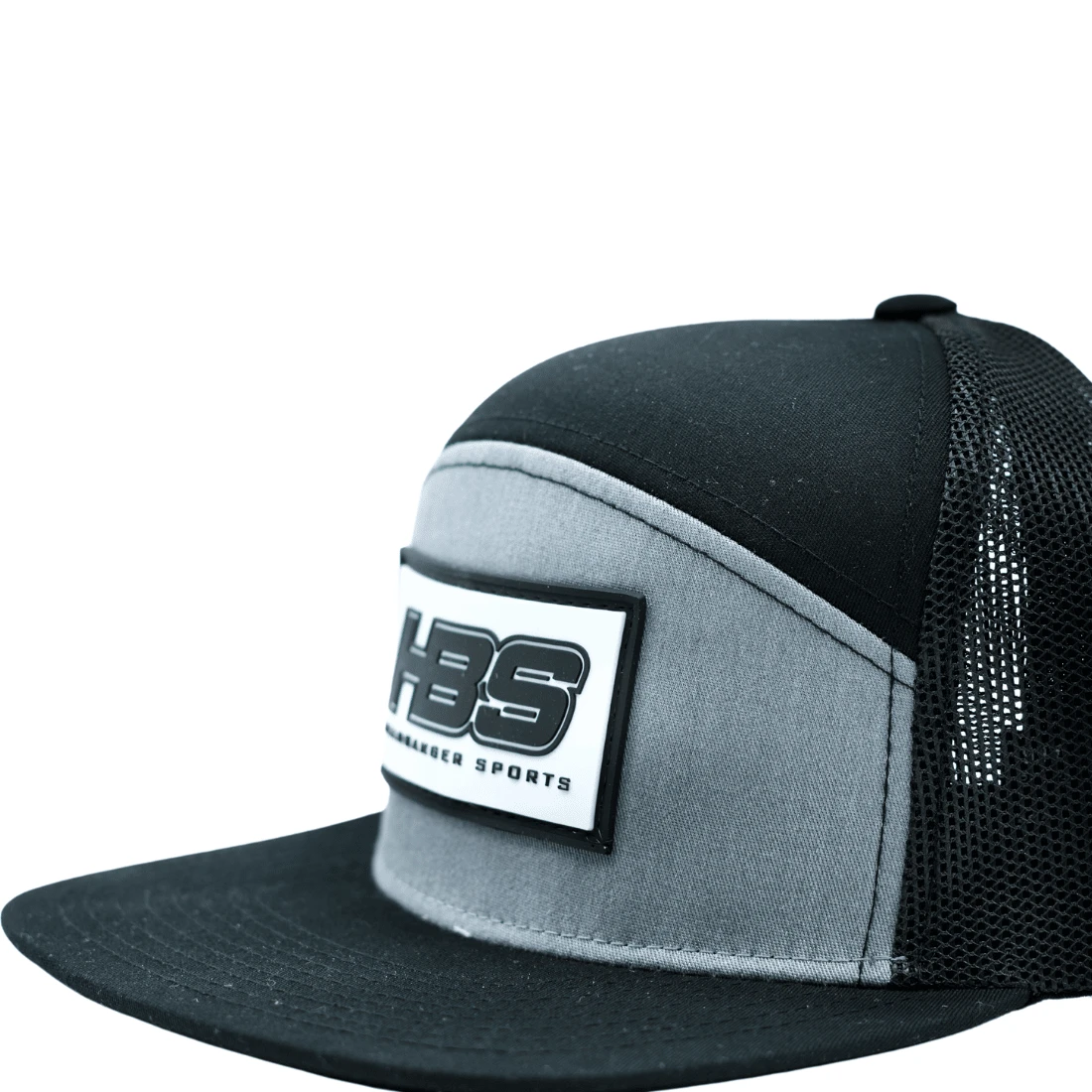 Headbanger Sports Lifestyle Pacific P787 6-Panel Arch Snapback Hat: Black / Heather Grey - Image 7