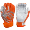2022 Spiderz PRIZM Batting Gloves: Orange/Silver