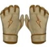Bruce Bolt PREMIUM PRO Gold Series Batting Gloves: Short Cuff