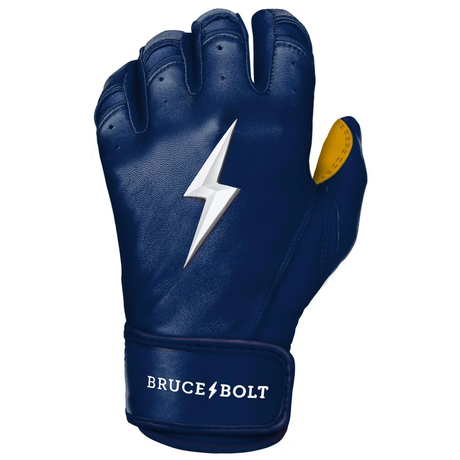 Bruce Bolt PREMIUM PRO Short Cuff Batting Gloves: Navy - Image 8