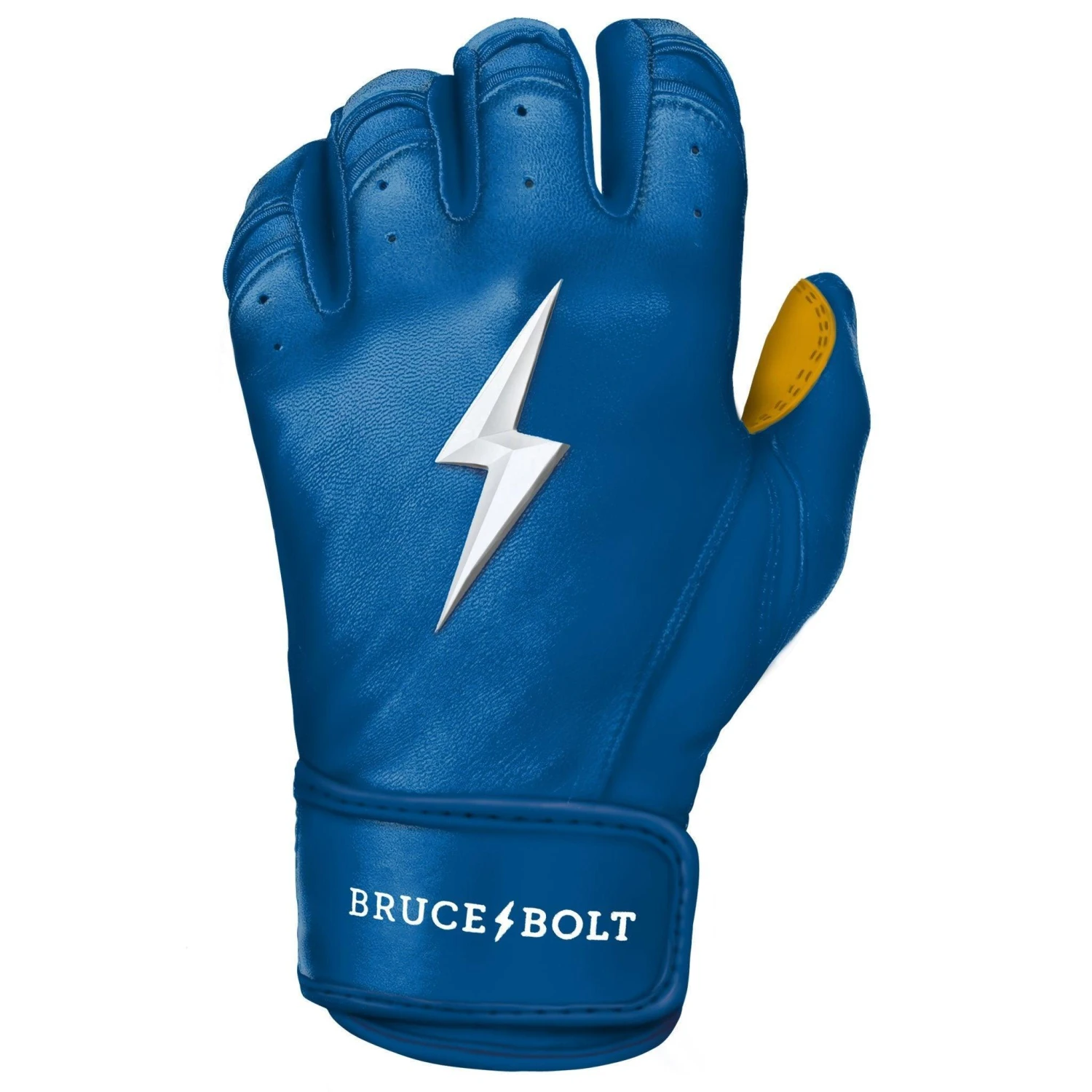 Bruce Bolt PREMIUM PRO Short Cuff Batting Gloves: Royal - Image 8