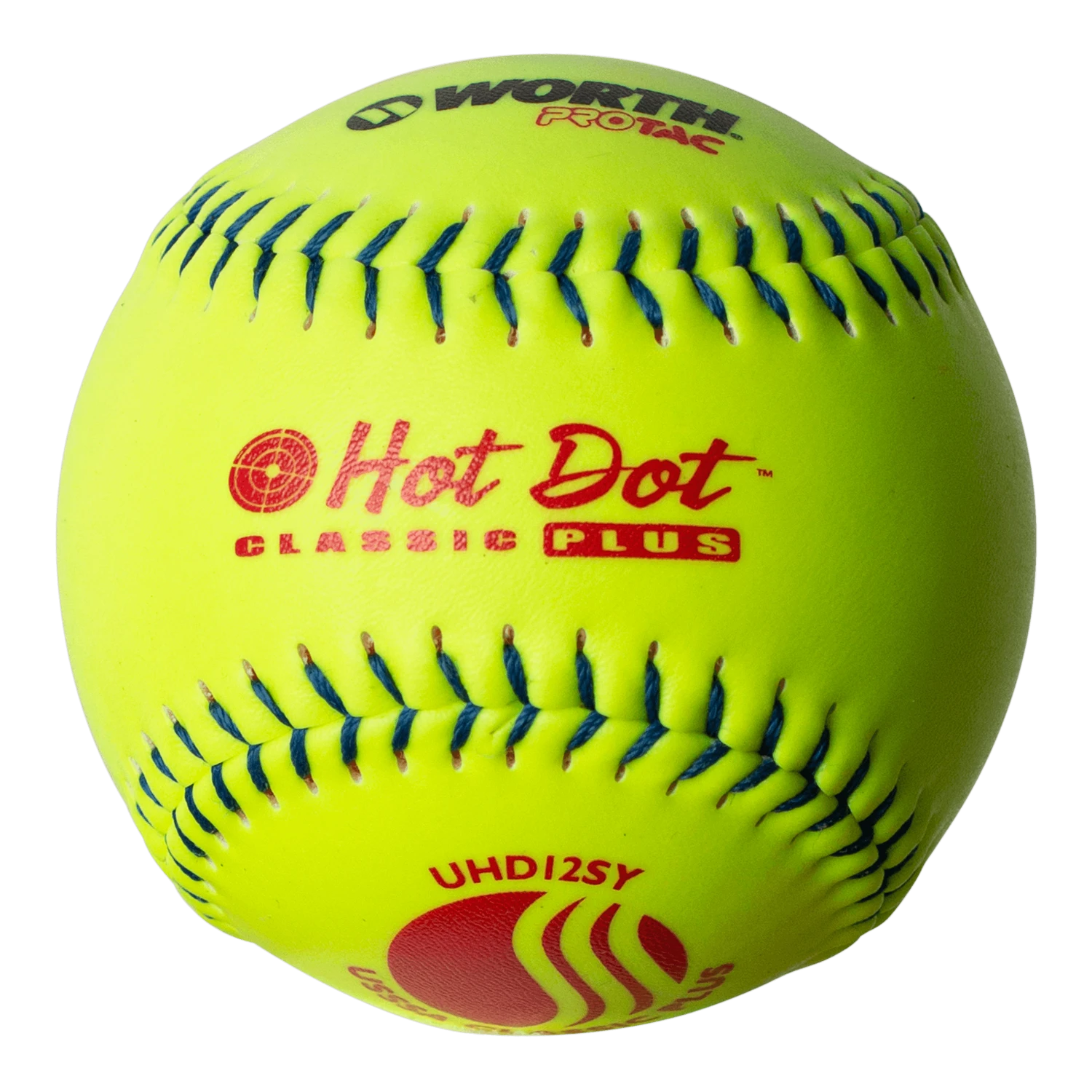 Worth 12" Classic Plus USSSA Hot Dot Slowpitch Softballs (Dozen): UHD12SY