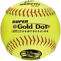 Worth 12" Super Gold Dot WSL Slowpitch Softballs (Dozen): YS44WSLC