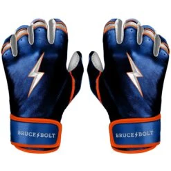 Bruce Bolt PREMIUM PRO NIMMO Short Cuff Batting Gloves: Blue